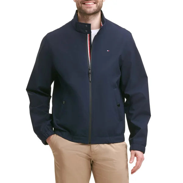 Tommy Hilfiger Men’s Water and Wind Resistant Stand Collar Bomber Jacket