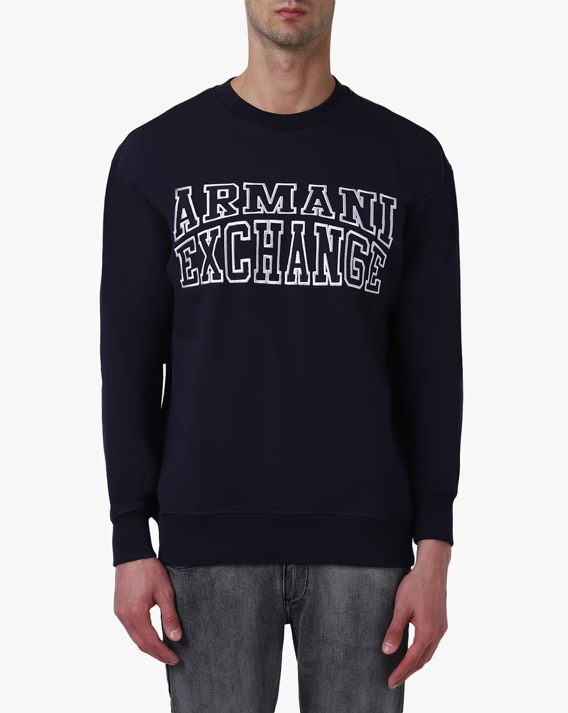 ARMANI EXCHANGE Crew-Neck Sweatshirt with Signature Branding