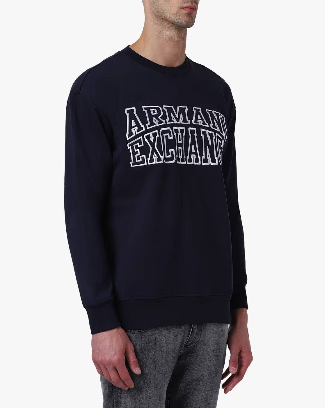 ARMANI EXCHANGE Crew-Neck Sweatshirt with Signature Branding