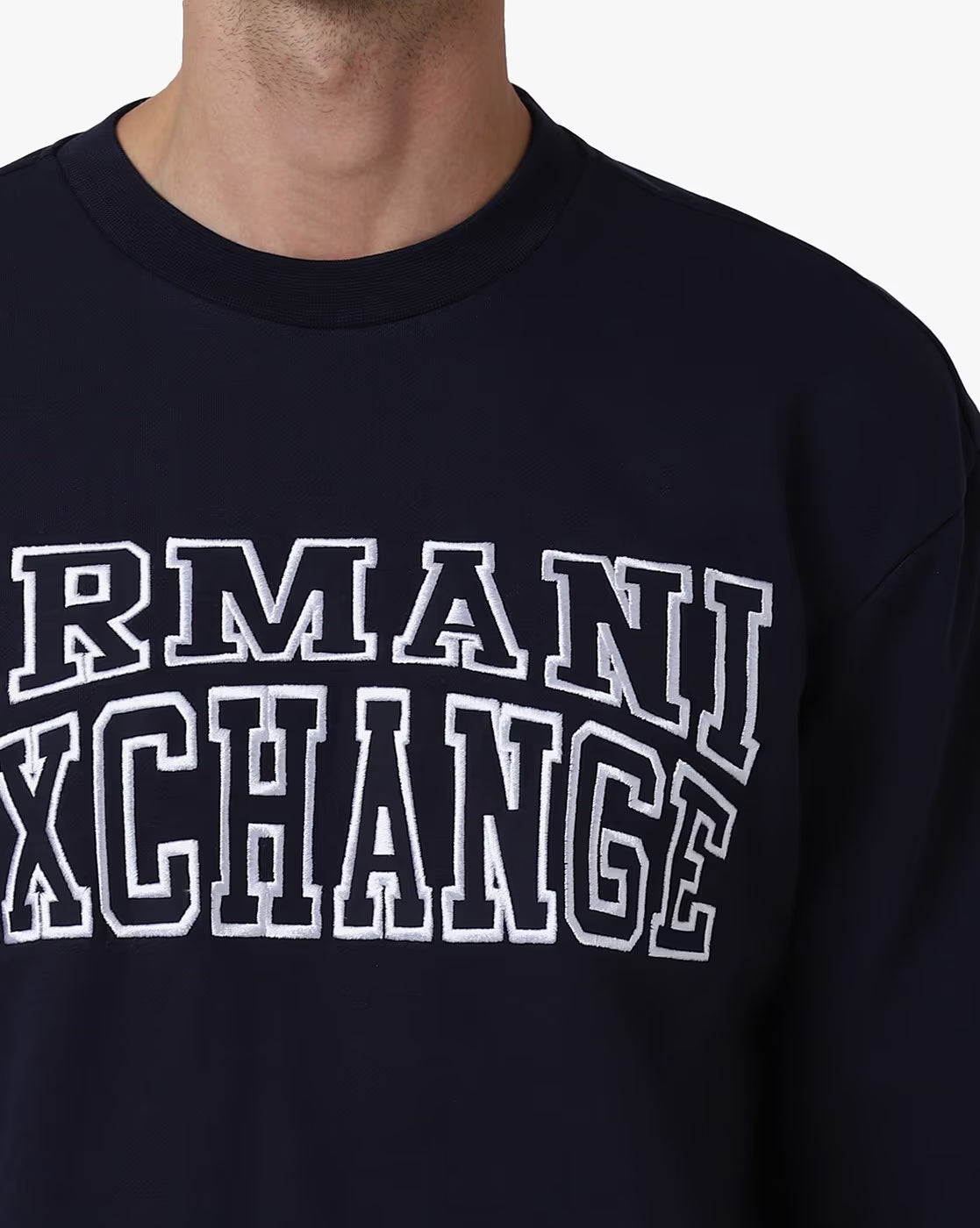ARMANI EXCHANGE Crew-Neck Sweatshirt with Signature Branding