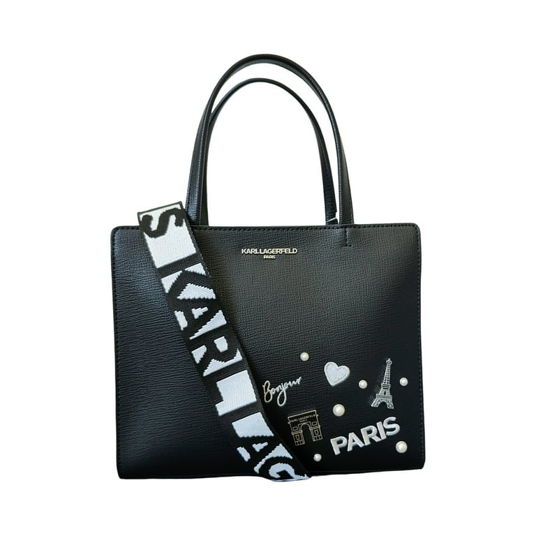 Karl Lagerfeld Paris Woman's Maybelle Bonjour Paris Medium Satchel Tote Bag