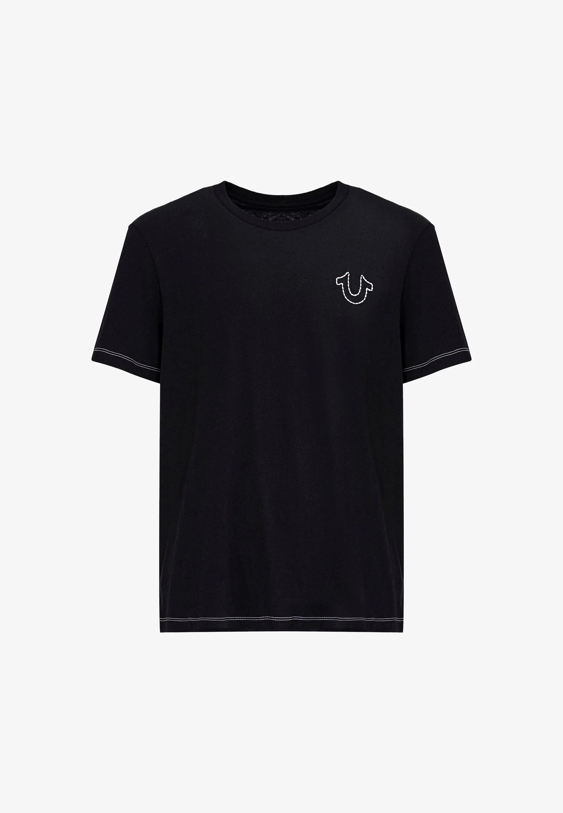 TRUE RELIGION FLATLOCK TEE - Print T-shirt - black