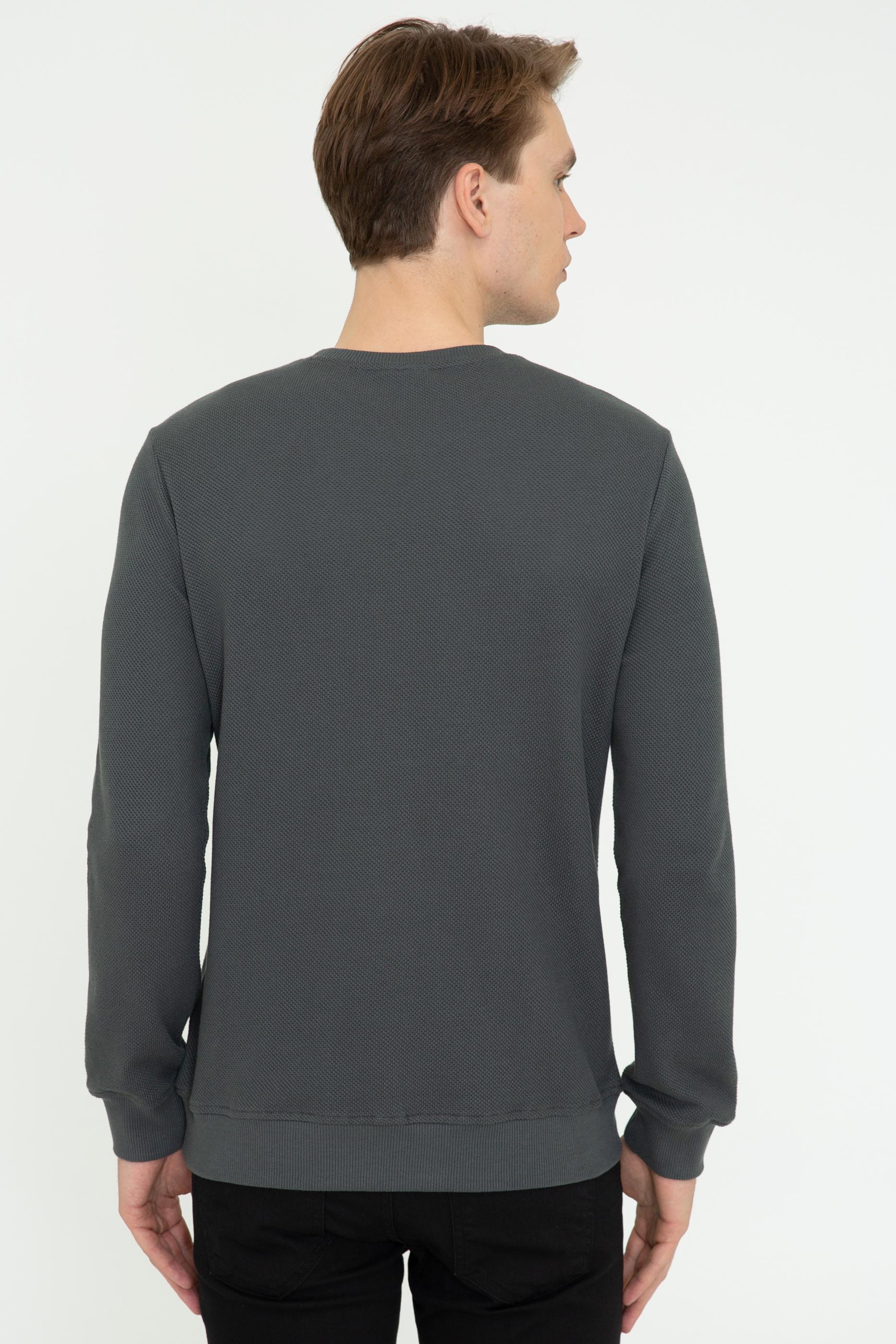 US. POLO ASSN Men's Anthracite Crew Neck Sweatshirt