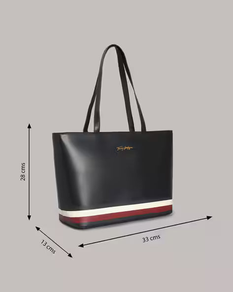 TOMMY HILFIGER Women Tote Bag with Zip Closure