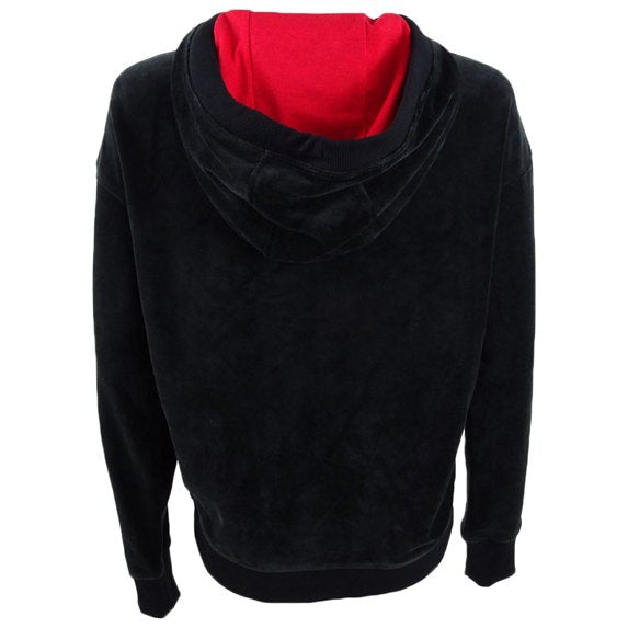 TOMMY HILFIGER Sport Womens Velour Comfy Hoodie Black
