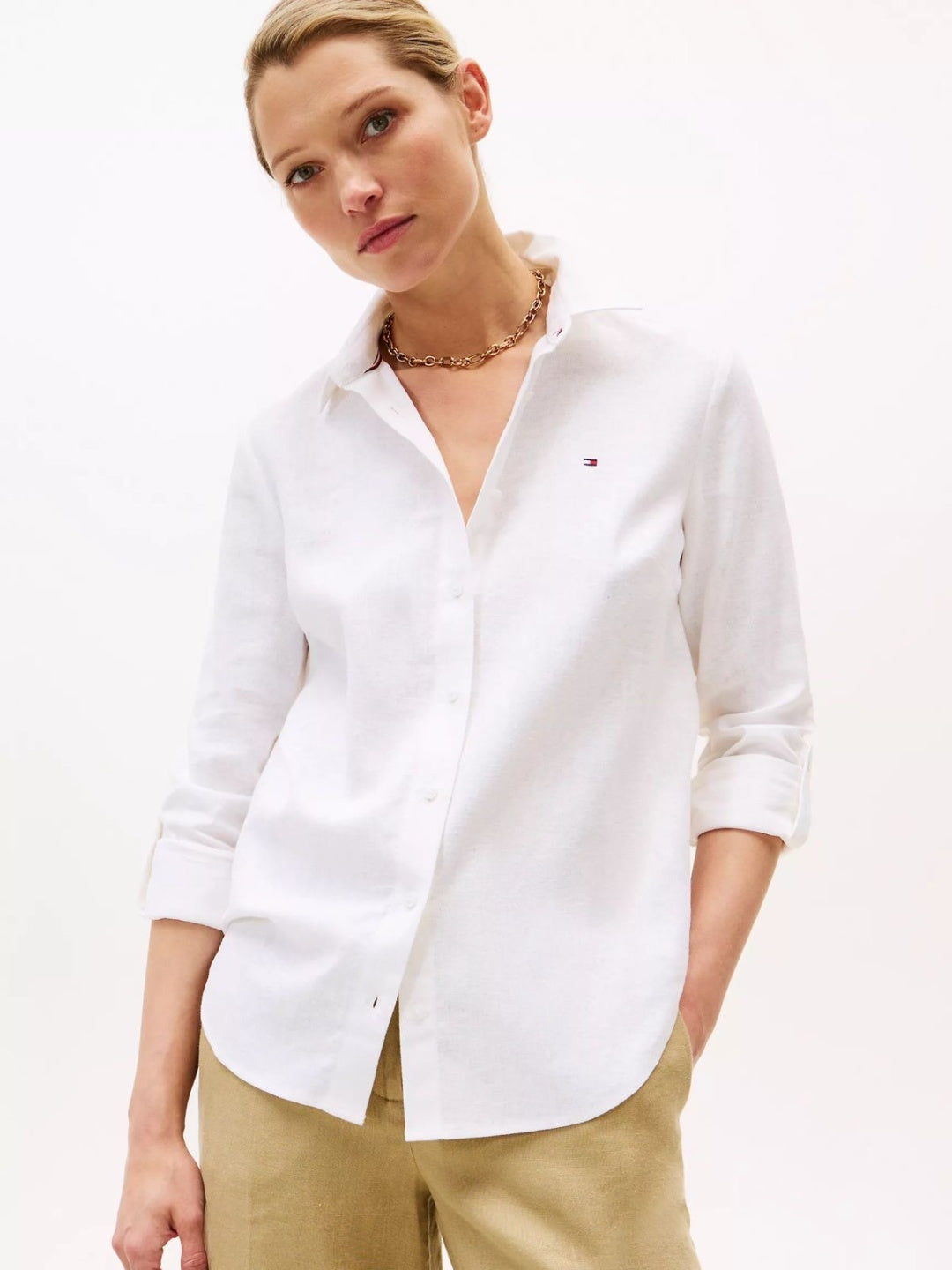 TOMMY HILFIGER Linen-Blend Shirt