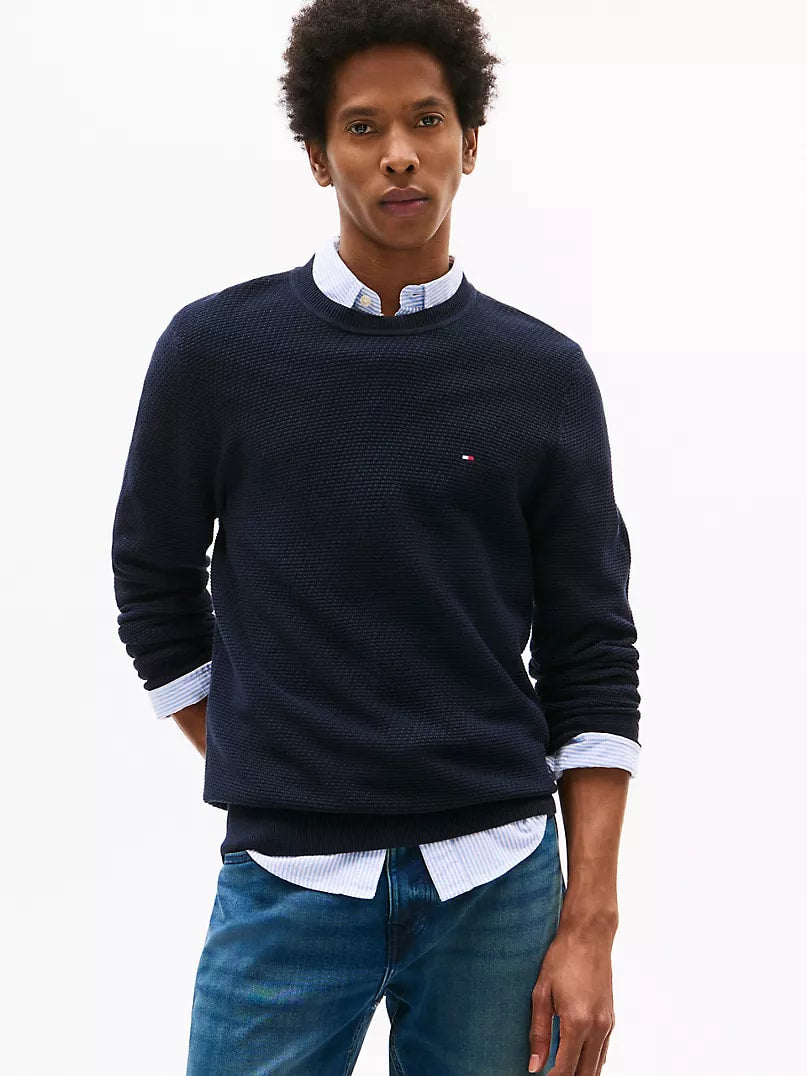 TOMMY HILFIGER Structured Crewneck Sweater