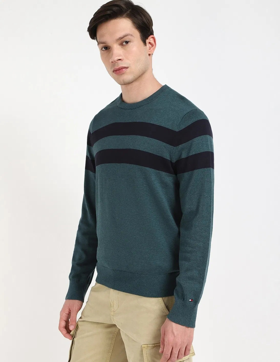 TOMMY HILFIGER Double Stripe Crewneck Sweater
