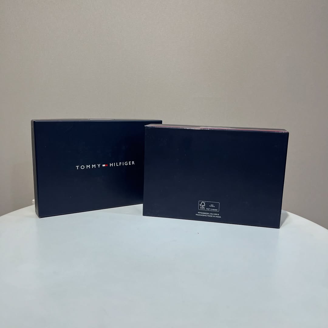 TOMMY HILFIGER Genuine Leather Wallet Gift Set