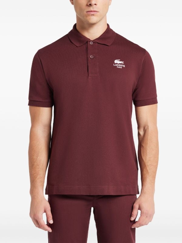 LACOSTE Classic Fit Signature Print L.12.12 Polo Shirt