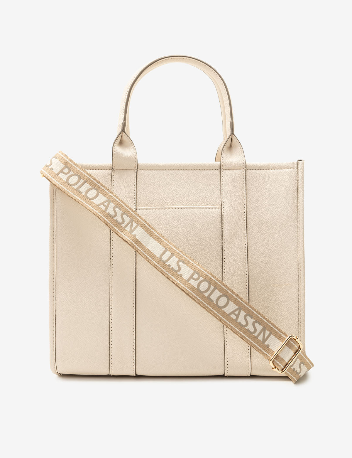 USPA BOX TOTE WITH CROSSBODY STRAP