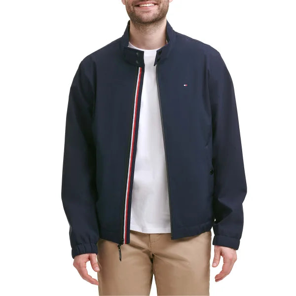 Tommy Hilfiger Men’s Water and Wind Resistant Stand Collar Bomber Jacket