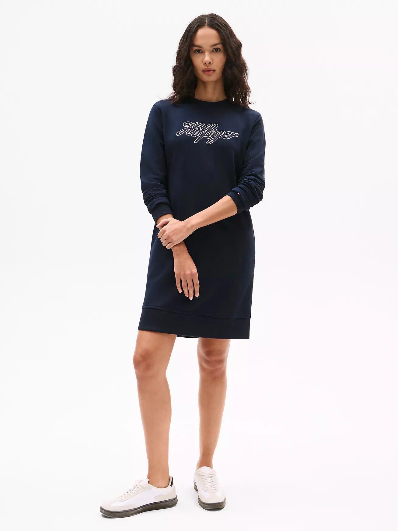 TOMMY HILFIGER Script Logo Sweatshirt Dress