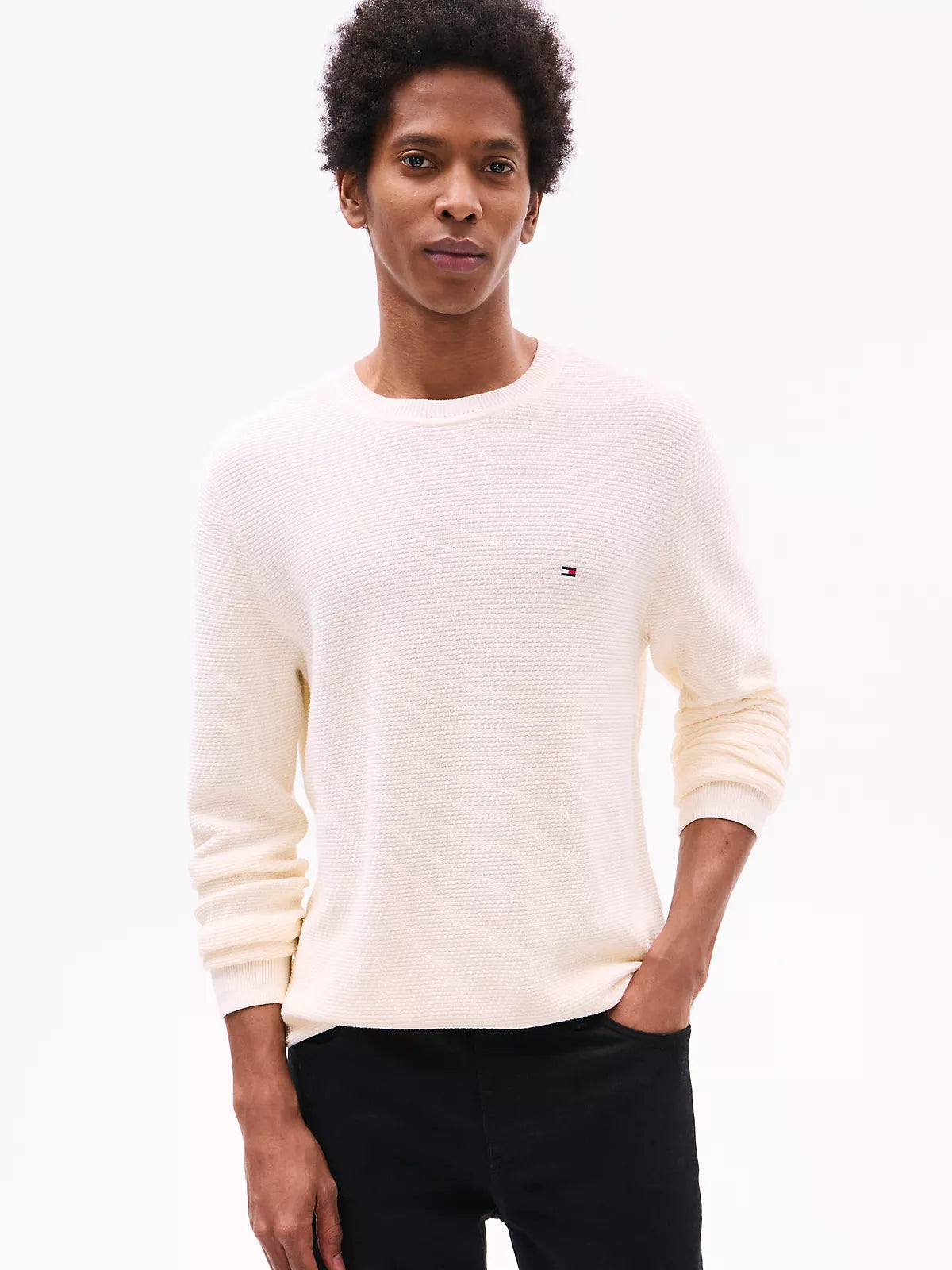 TOMMY HILFIGER Structured Crewneck Sweater