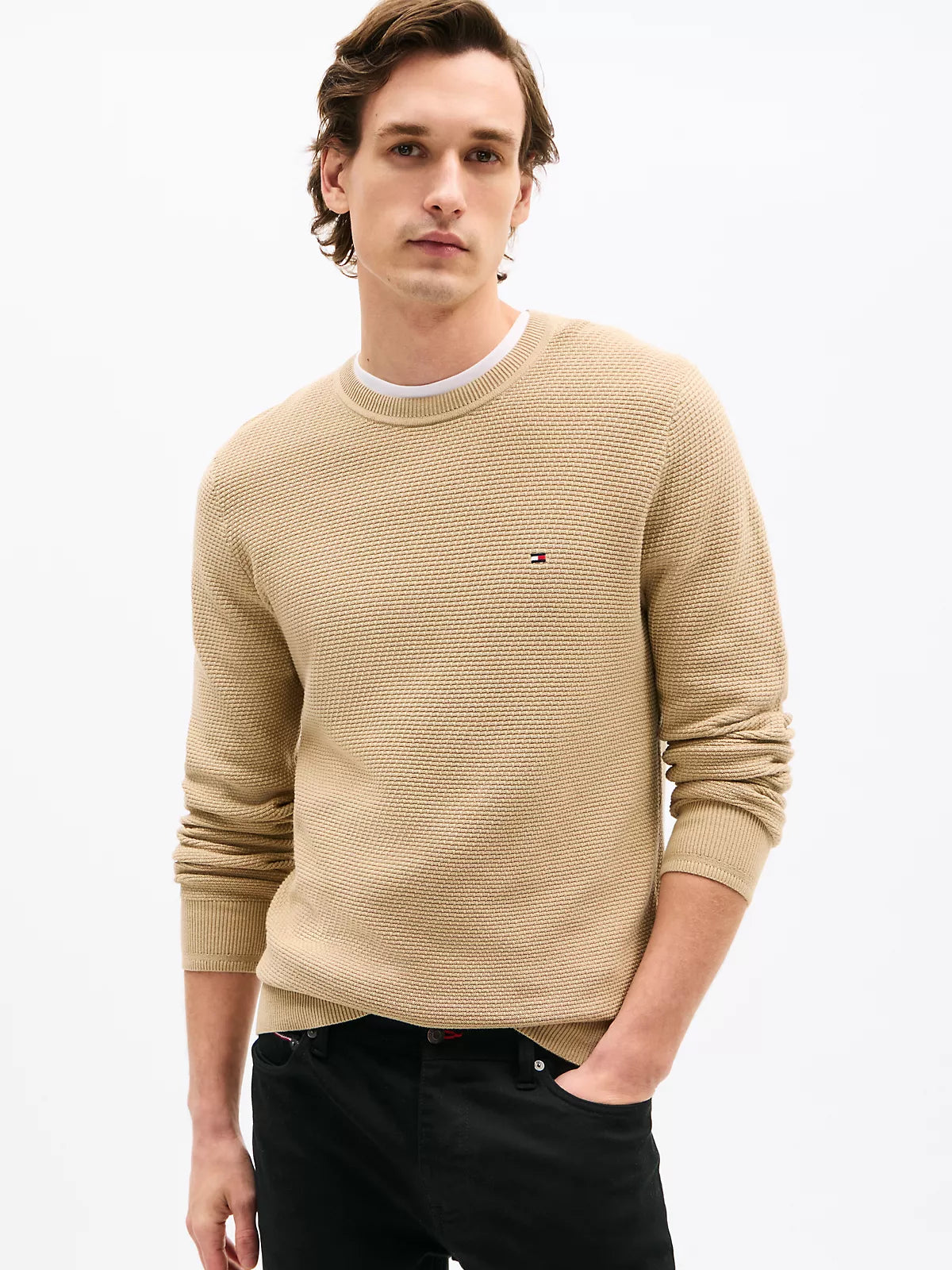 TOMMY HILFIGER Structured Crewneck Sweater