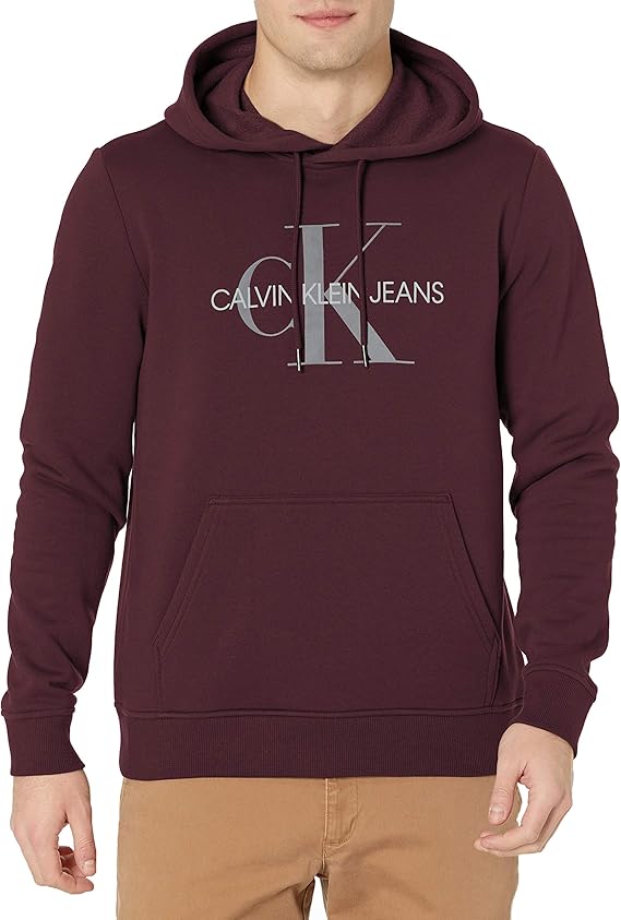 CALVIN KLEIN herr Fleece Hoodie Logo Pop Over Sweatshirt