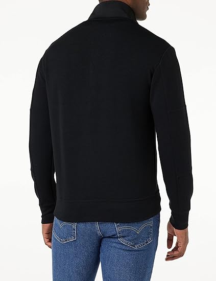 ARMANI EXCHANGE Men's Embossed Logo on Front, Zip-trhough, Front Pockets Cardigan sweater