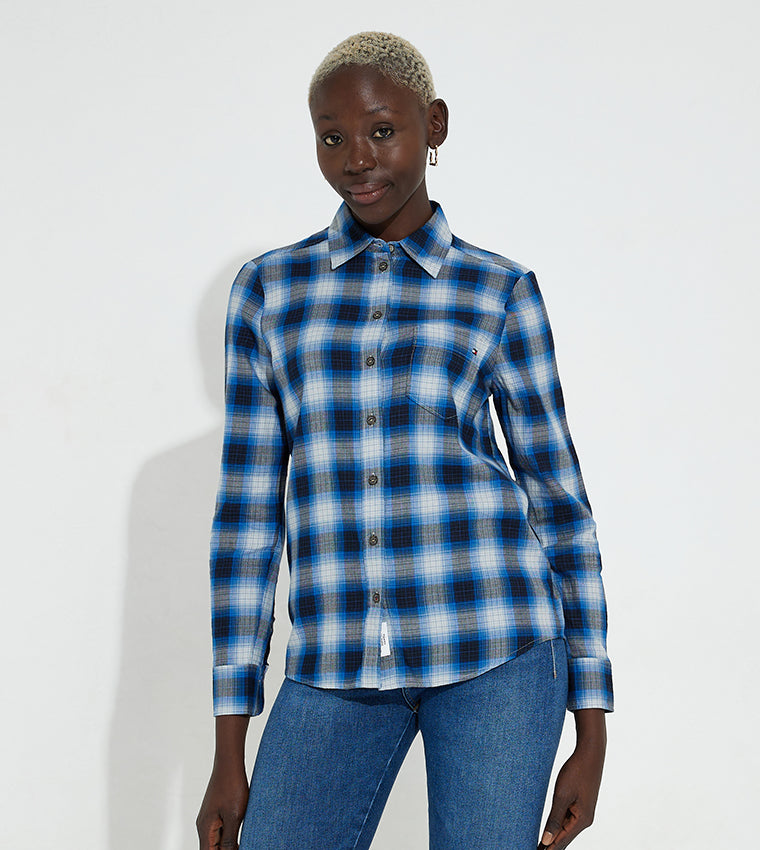 Tommy Hilfiger  Follow Checkered Relaxed Fit Flannel Shirt