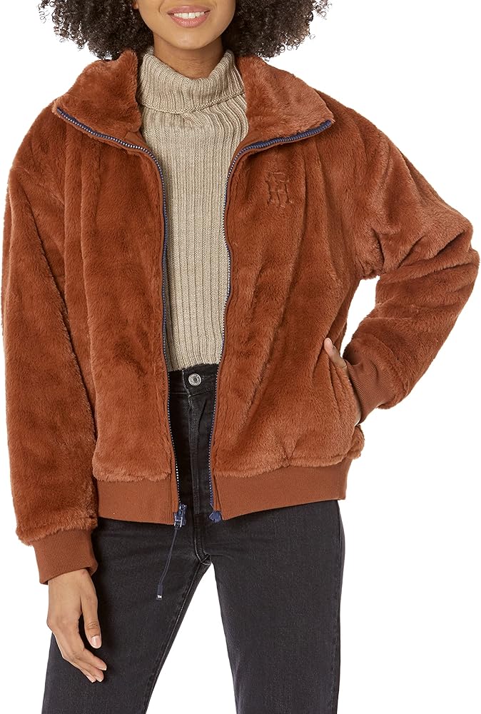 TOMMY HILFIGER Faux Fur Zip Sweatshirt