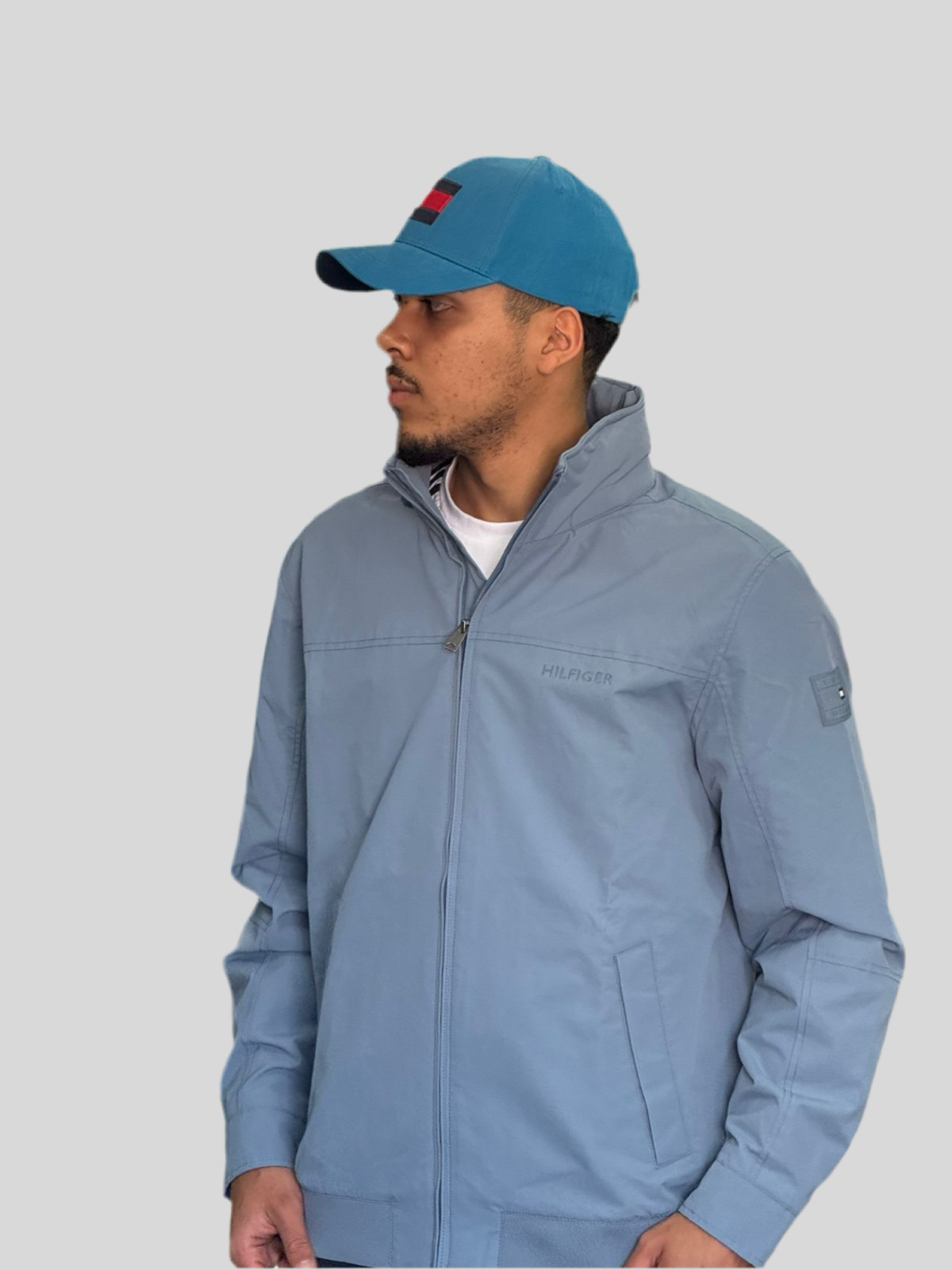 TOMMY HILFIGER Men's Lightweight Waterproof Regatta Bomber Jacket