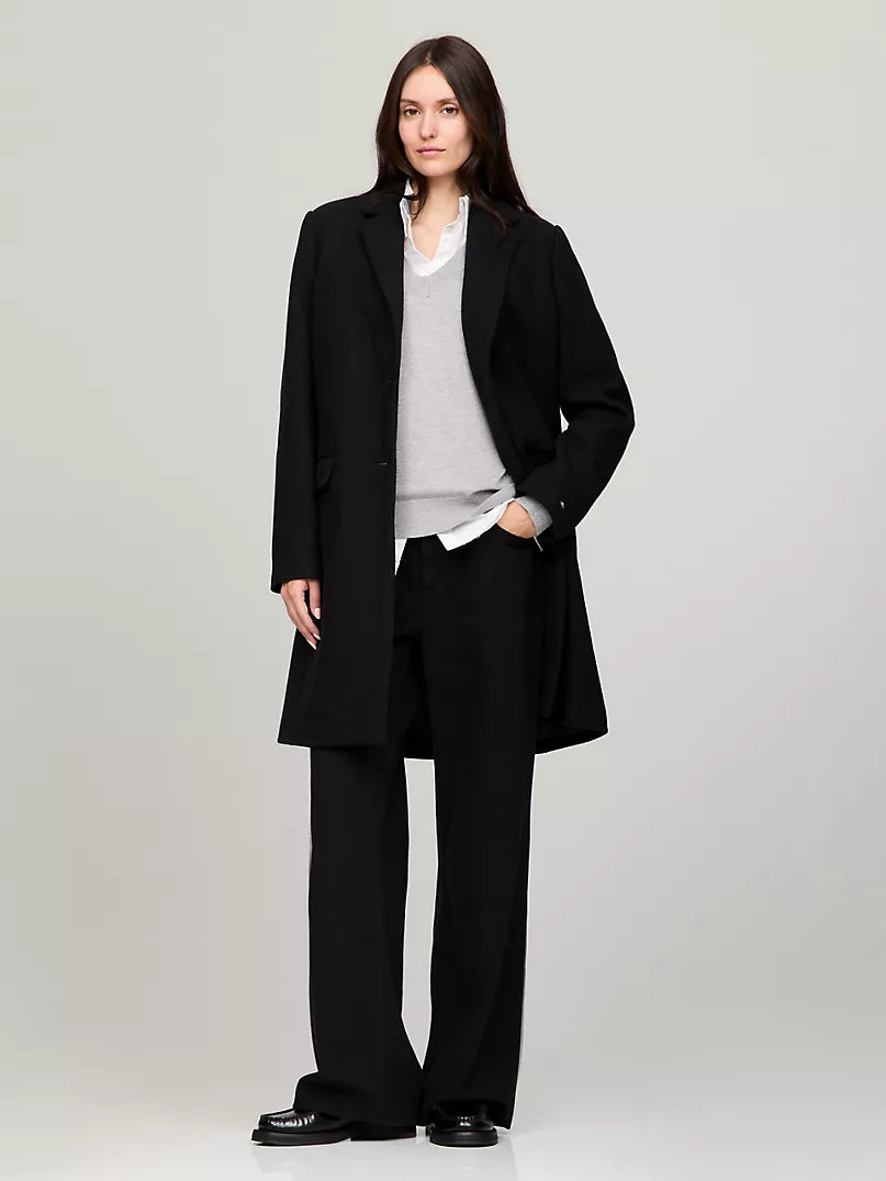 Tommy Hilfiger Classic Wool-Blend Coat Oversize