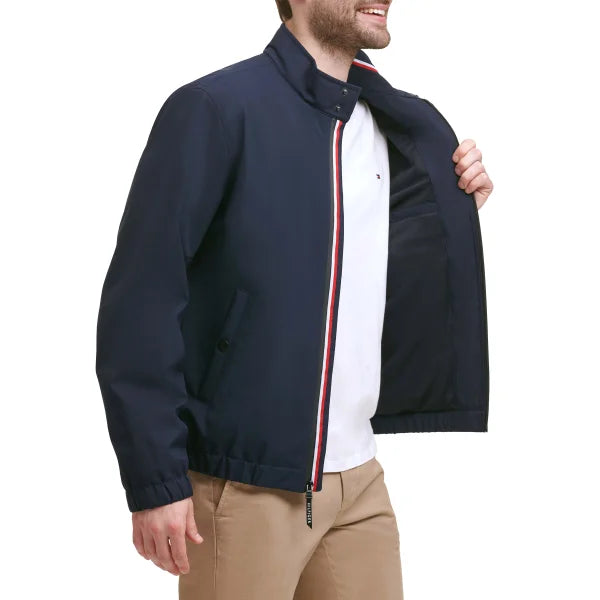 Tommy Hilfiger Men’s Water and Wind Resistant Stand Collar Bomber Jacket