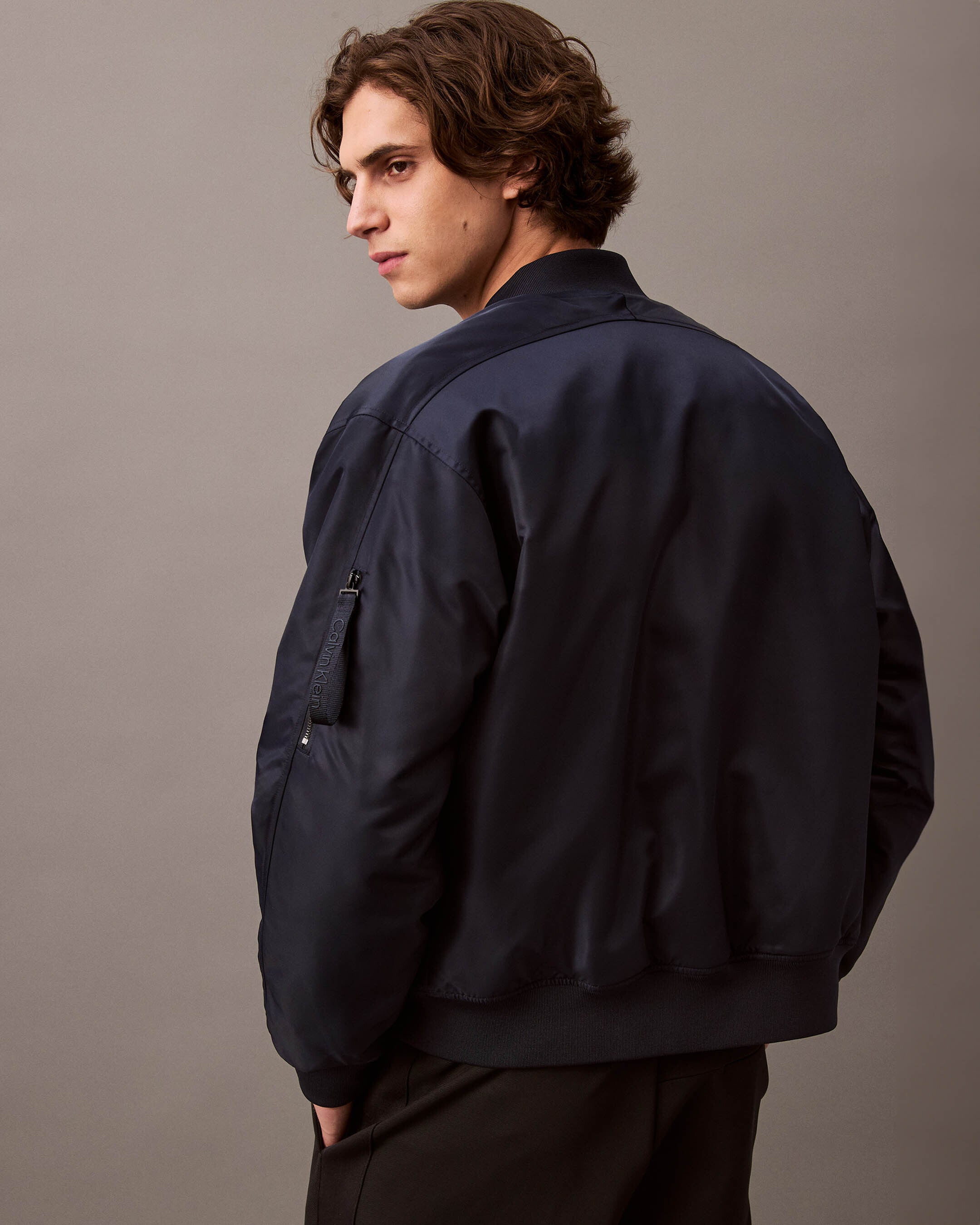 CALVIN KLEIN Padded Nylon Bomber Jacket
