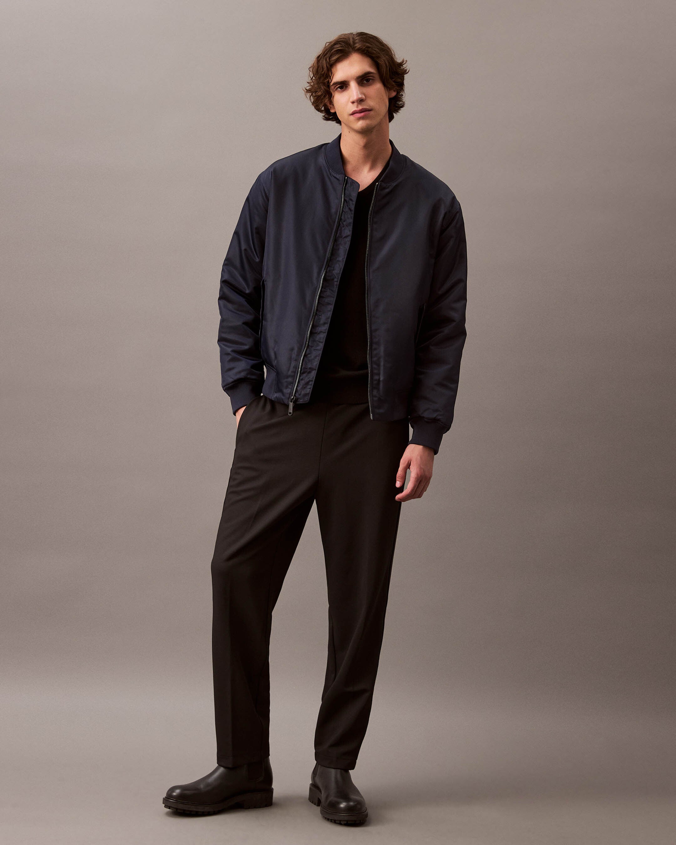 CALVIN KLEIN Padded Nylon Bomber Jacket