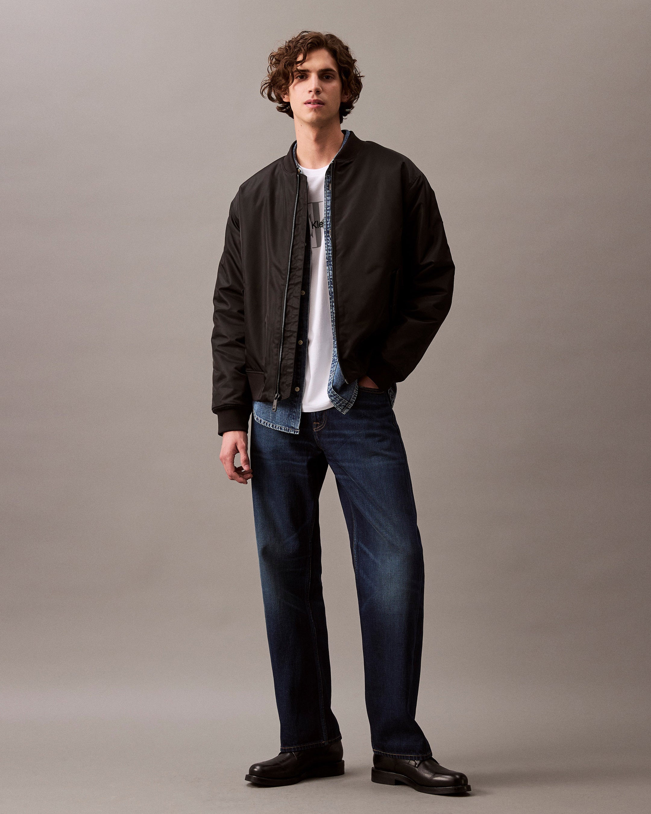 CALVIN KLEIN Padded Nylon Bomber Jacket
