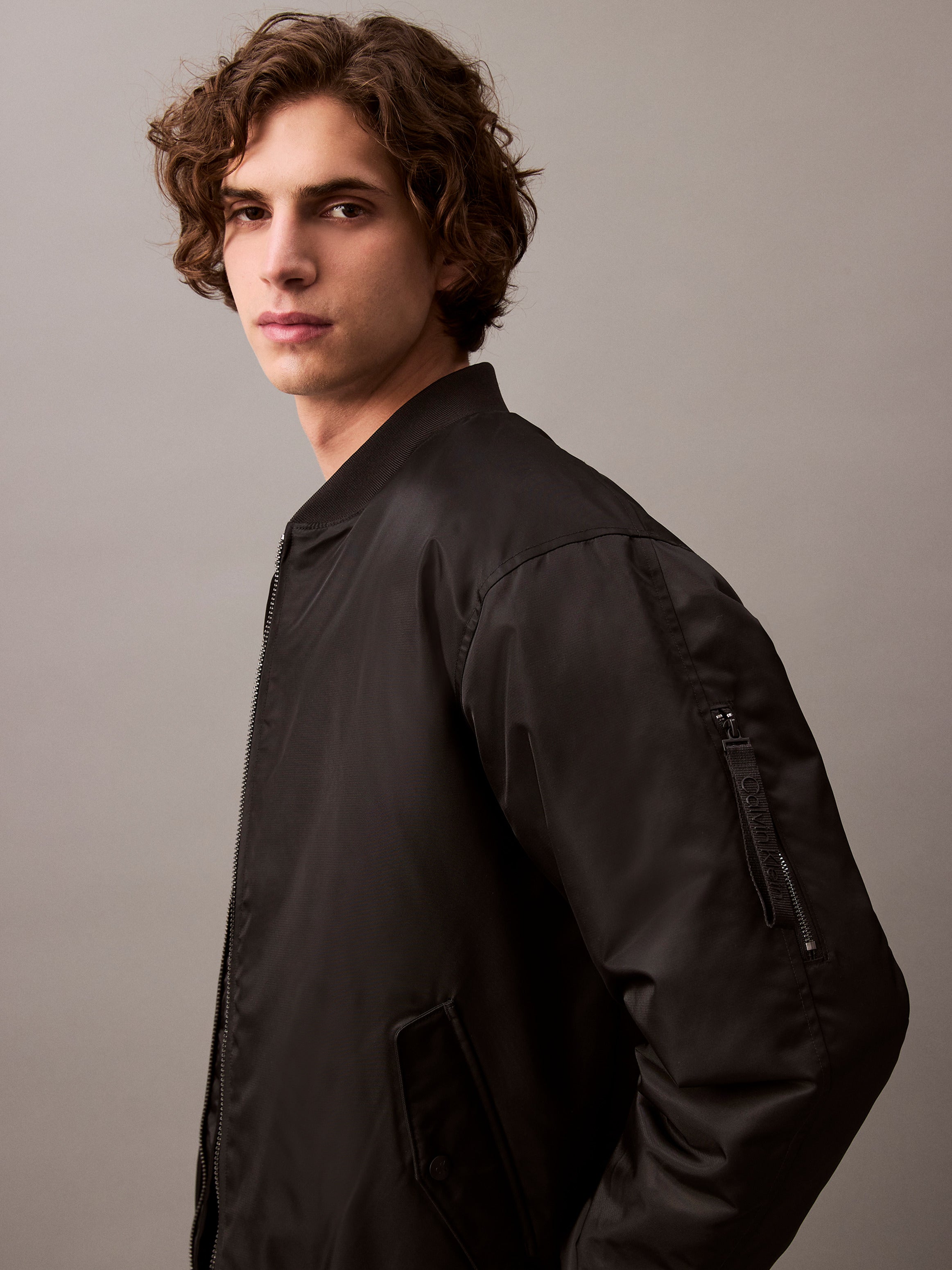 CALVIN KLEIN Padded Nylon Bomber Jacket