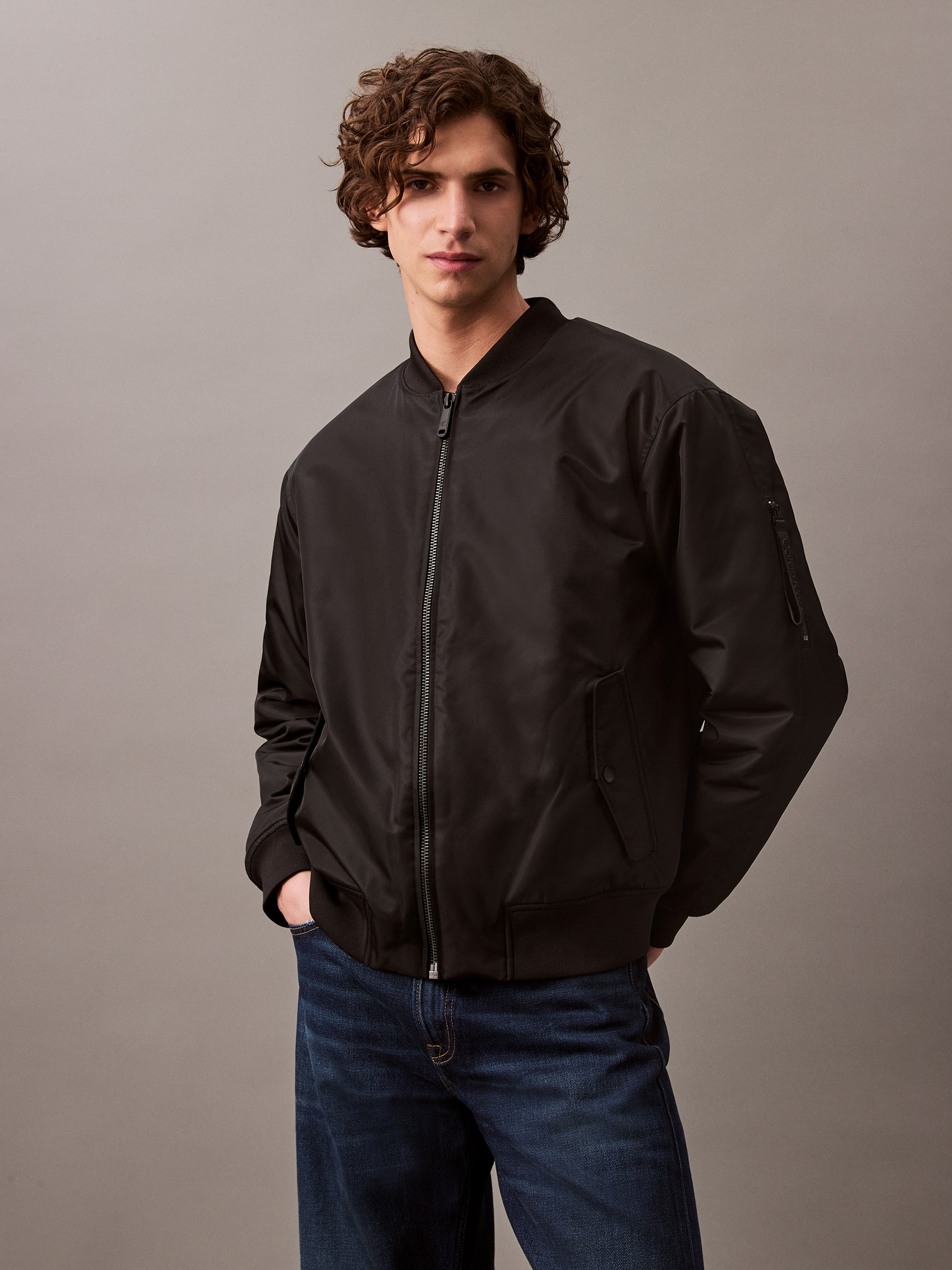 CALVIN KLEIN Padded Nylon Bomber Jacket