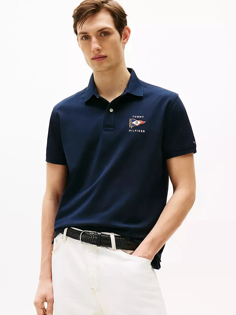 TOMMY HILFIGER Regular Fit Nautical Flag Polo