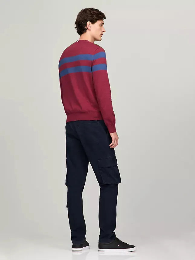 TOMMY HILFIGER Double Stripe Crewneck Sweater