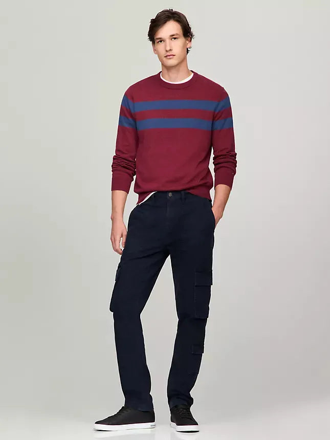 TOMMY HILFIGER Double Stripe Crewneck Sweater