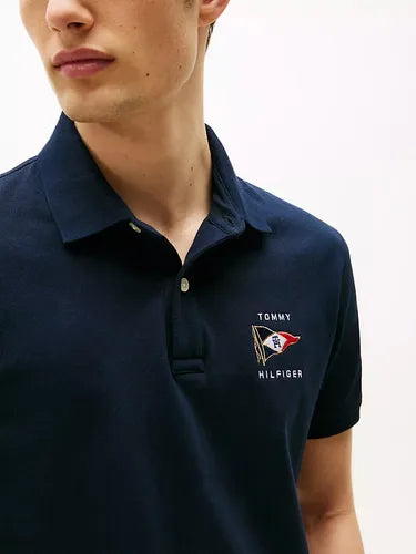 TOMMY HILFIGER Regular Fit Nautical Flag Polo