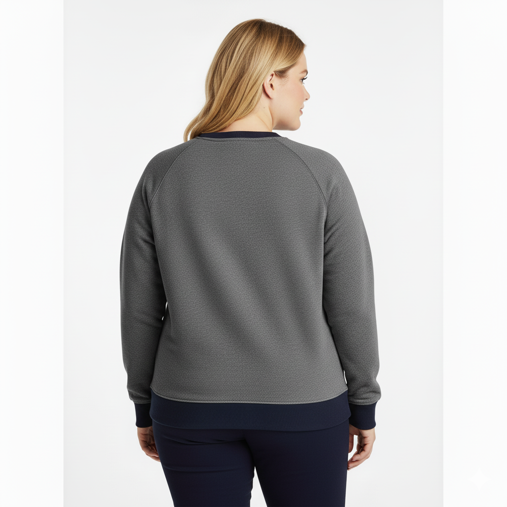 TOMMY HILFIGER Relaxed Fit Sweatshirt with Small Flag Logo and Contrast Trim