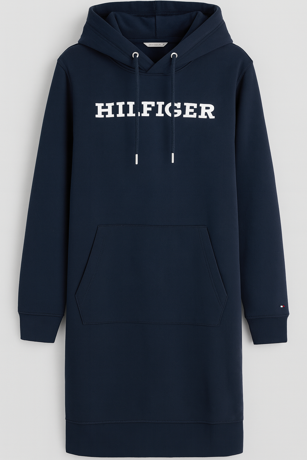 TOMMY HILFIGER Women's Reg Monotype Emb Hoodie Drs Hooded Dresses navy