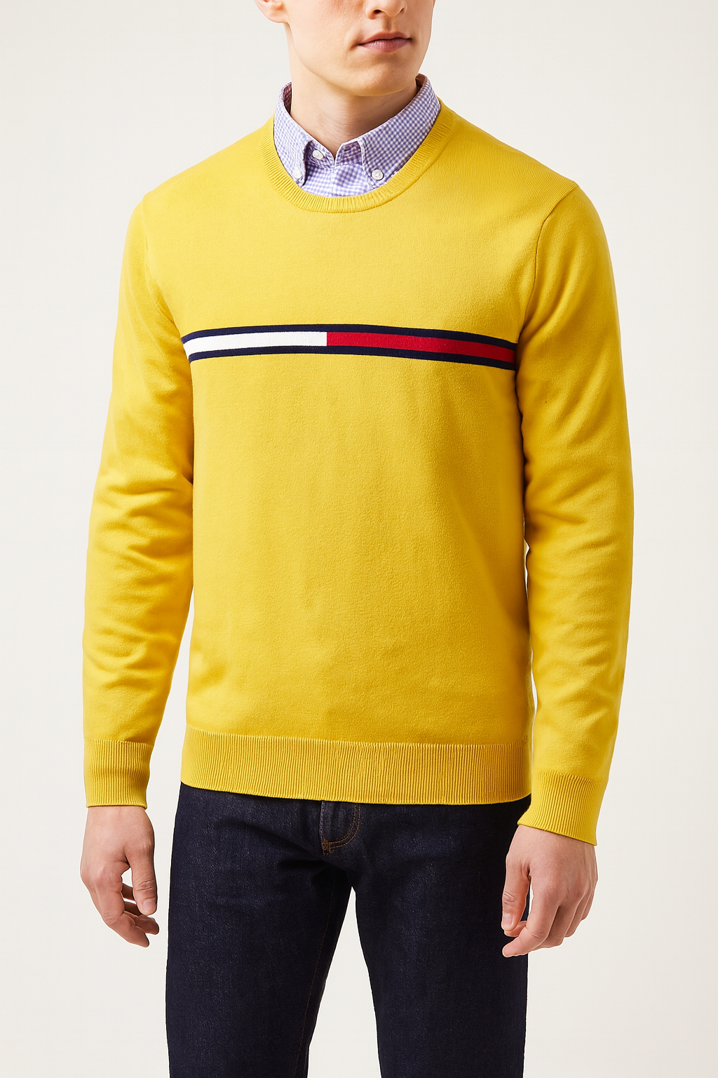 TOMMY HILFIGER Men's Signature Stripe Crewneck Sweater