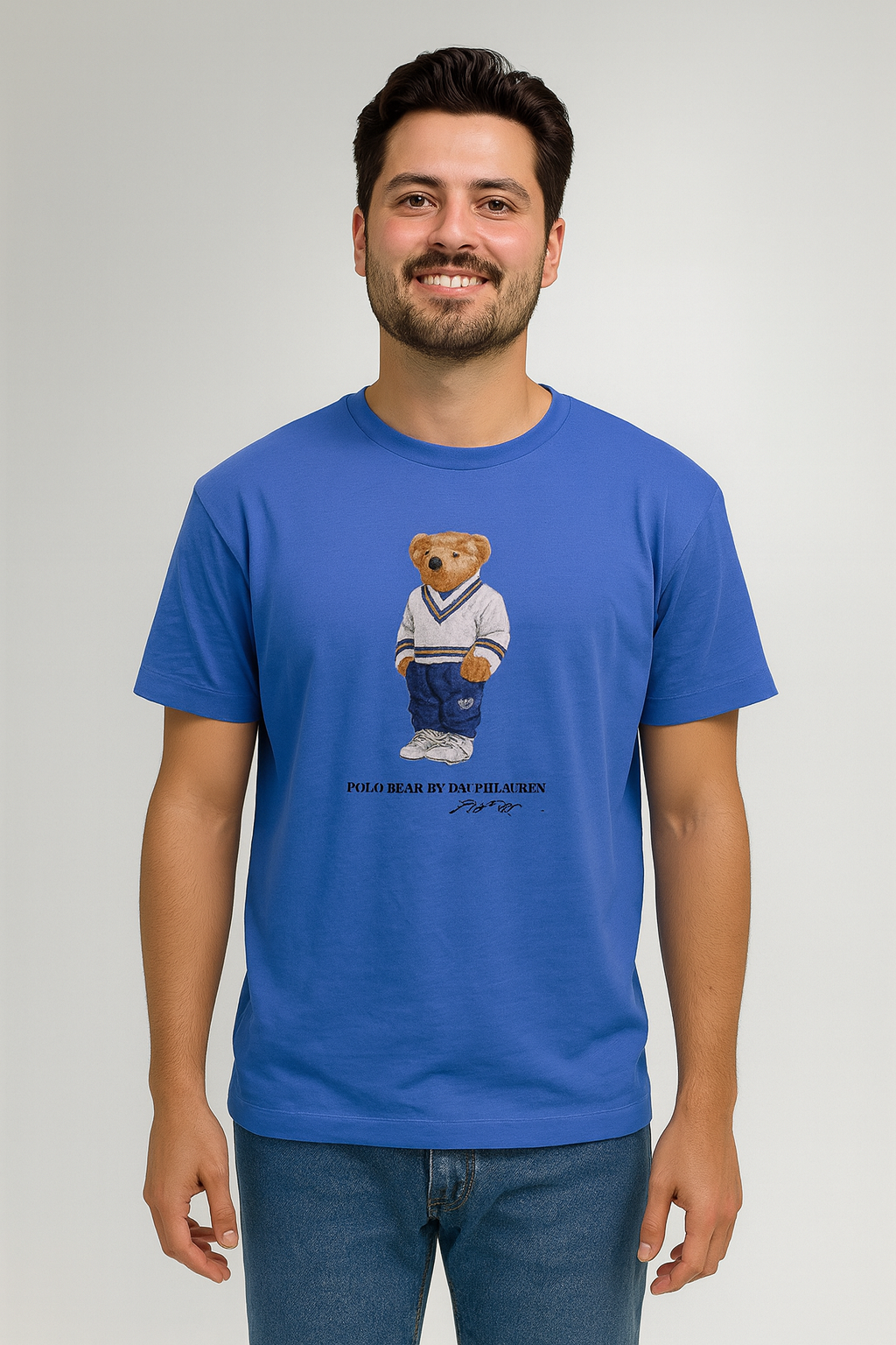 POLO RALPH LAUREN Men's Classic Fit Polo Bear Jersey T-Shirt Navy Heritage Icon Bear