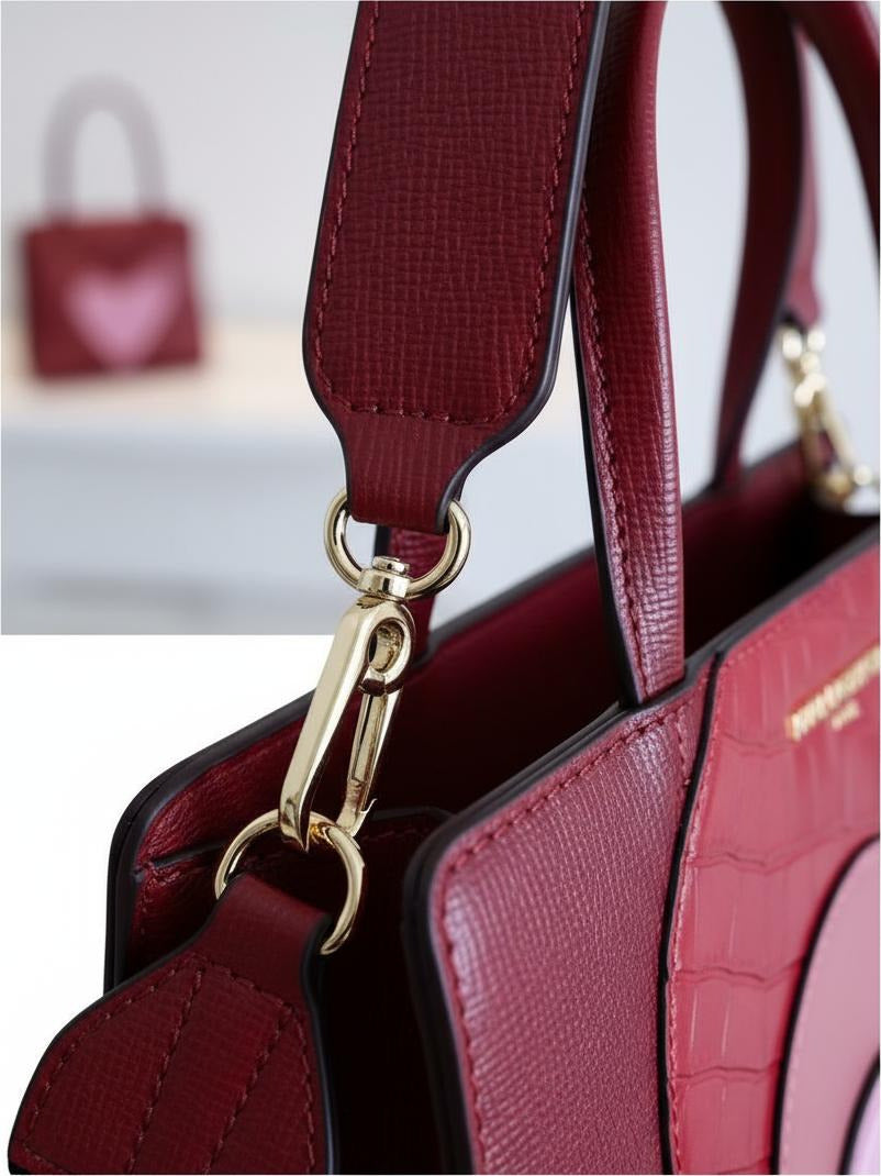 Karl Lagerfeld Paris Multi Heart Satchel Love Red Crossbody Hearts Satchel