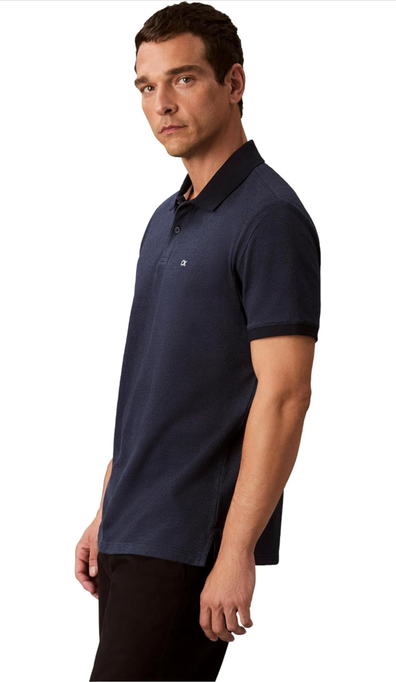 Calvin Klein Men's Jacquard Refined Polo