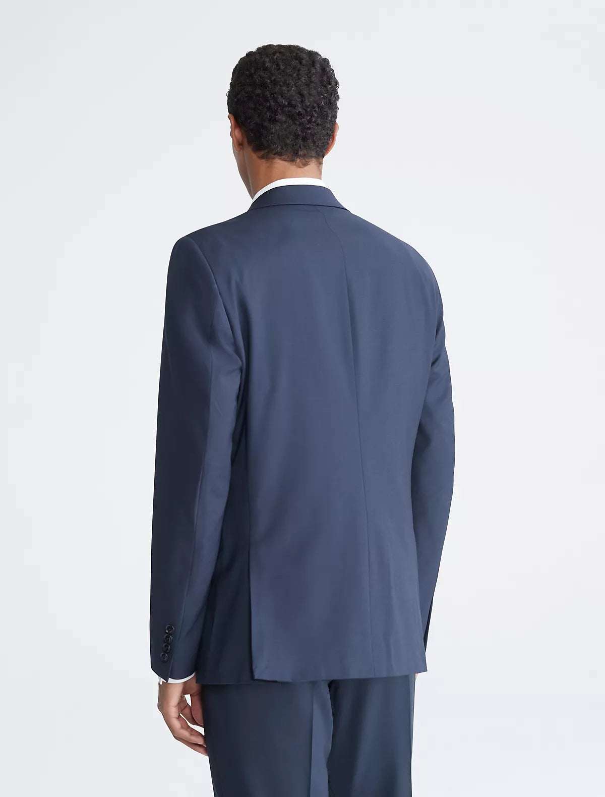 CALVIN KLEIN Mens Slim Fit Navy Blue & black Suit Jacket Sportscoat
