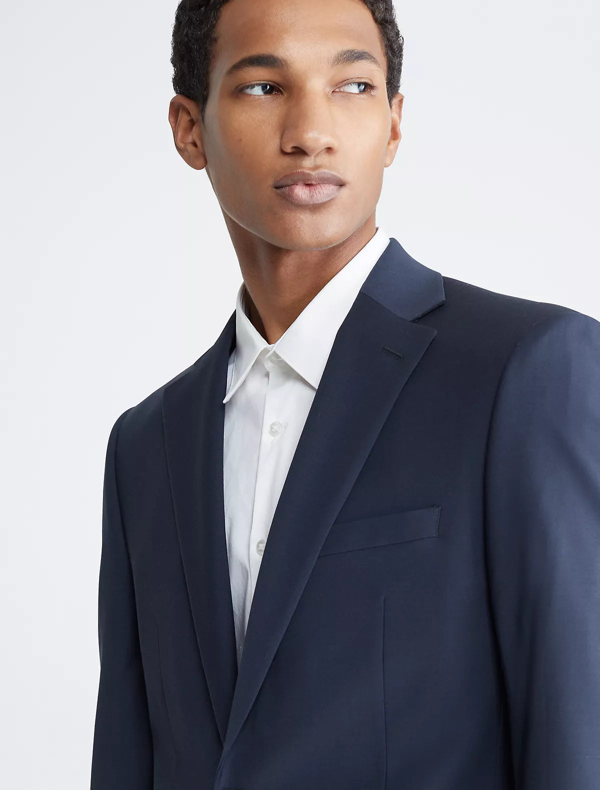 CALVIN KLEIN Mens Slim Fit Navy Blue & black Suit Jacket Sportscoat
