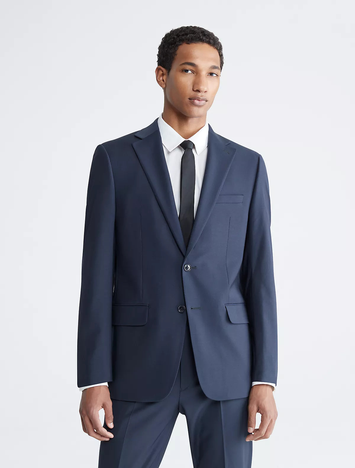 CALVIN KLEIN Mens Slim Fit Navy Blue & black Suit Jacket Sportscoat