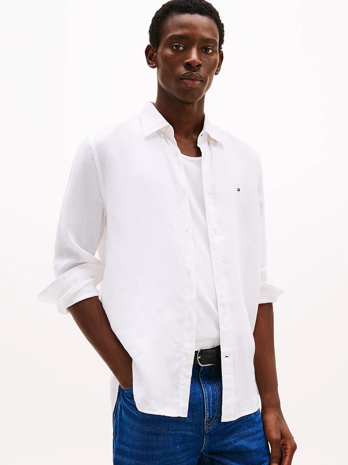 TOMMY HILFIGER Slim Fit Shirt in Premium Linen