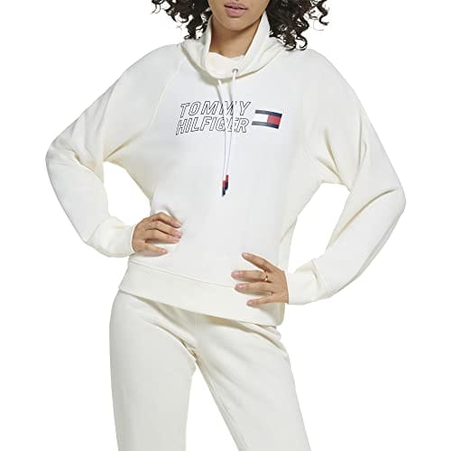 TOMMY HILFIGER Relaxed Fit Fleece Hoodie with Mini Flag Logo