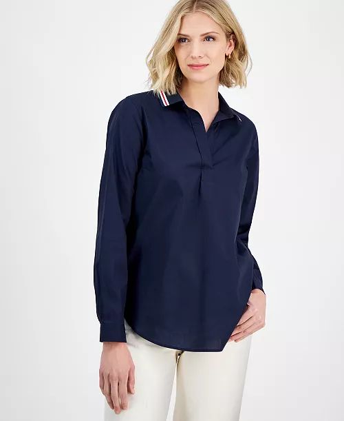 Tommy Hilfiger Women's Slit Neck Tunic
