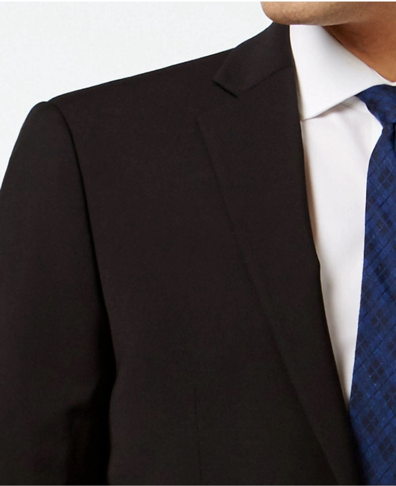 CALVIN KLEIN Mens Slim Fit Navy Blue & black Suit Jacket Sportscoat
