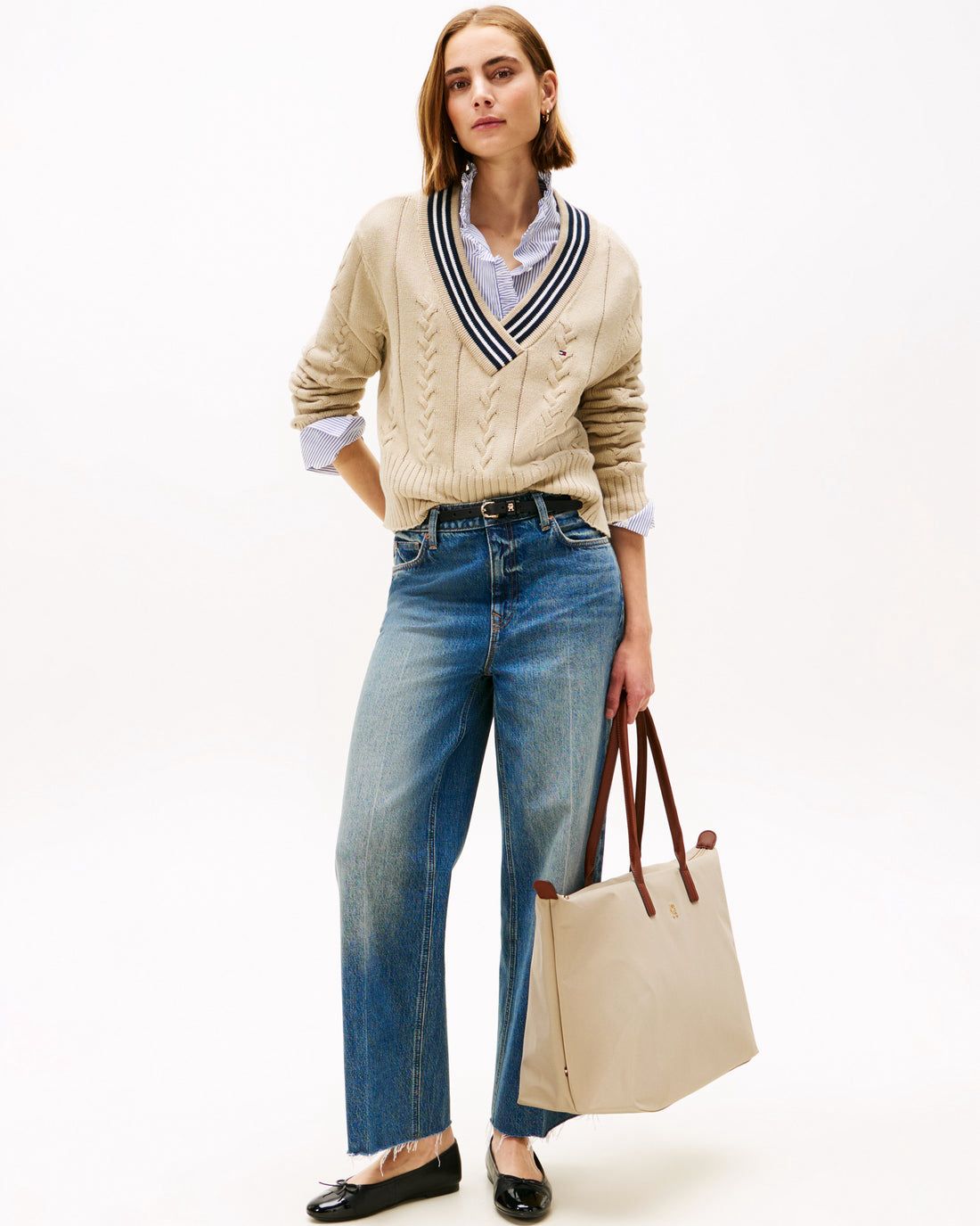 TOMMY HILFIGER Beige Tote Bag