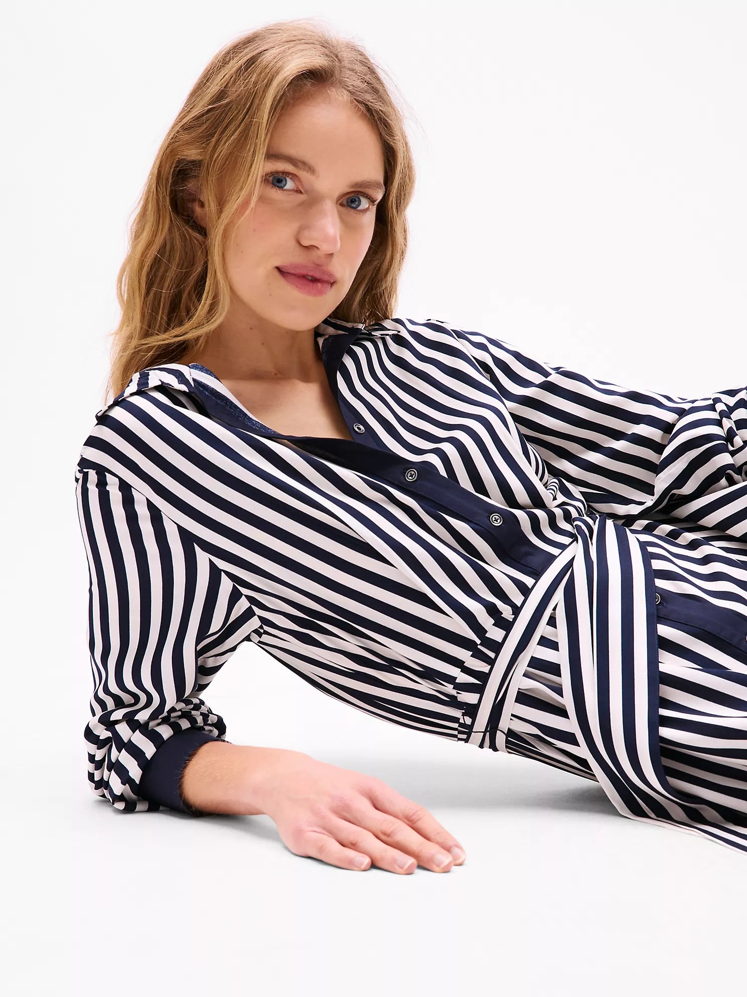 TOMMY HILFIGER Striped midi shirt dress